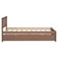 Structure de lit plateforme simple en bois de conception moderne avec lit gigogne, peu encombrante et durable pour divers styles de pièces.