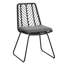 Chaise avec 2 coussins gris pour la lecture en plein air - transitionnel, assemblage, style jardin d'eau et transitionnel