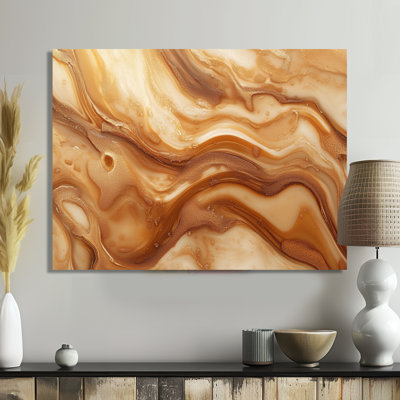 Warm Earth Organic Liquid I - Brown Stone Inspired Wall Decor
