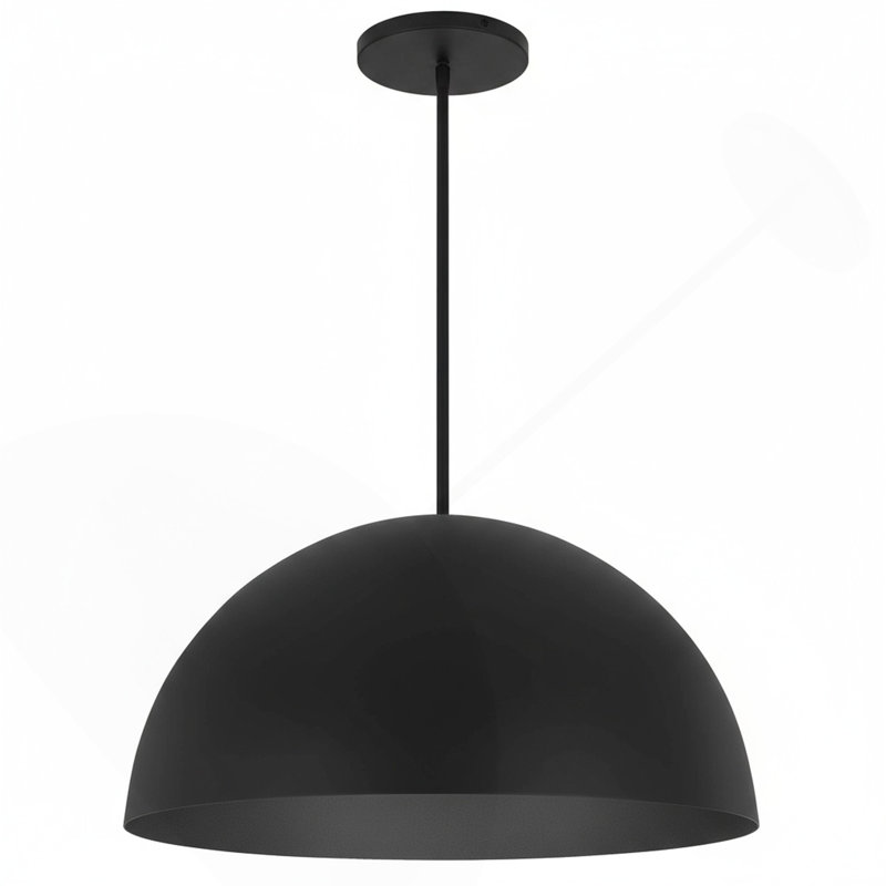 24" Diameter Integrated LED Black Pendant