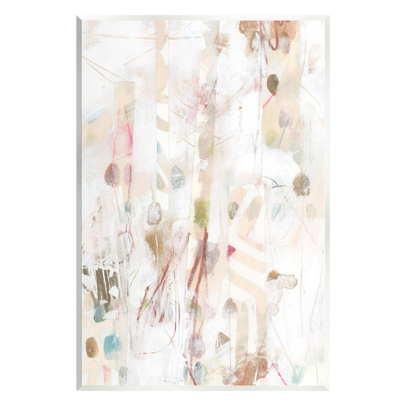 Art subtil sur plaque beige par June Erica Vess, H 15 po x l 10 po