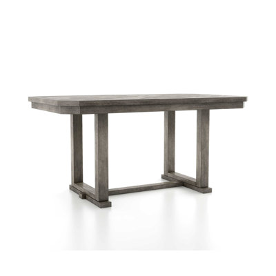 60.4" W Rustic Dining Table, Gray