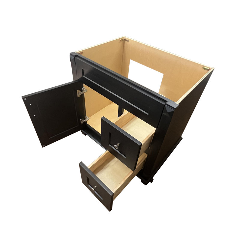 30" Single Bathroom Vanity Base Only -Matte Black