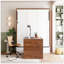 Lit escamotable double avec bureau pliable - Noyer et blanc-183723523