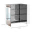 Armoire à pharmacie avec cadre en acier inoxydable 24 po x 26 po pour salle de bain, organisateur de rangement mural avec portes doubles, argent
