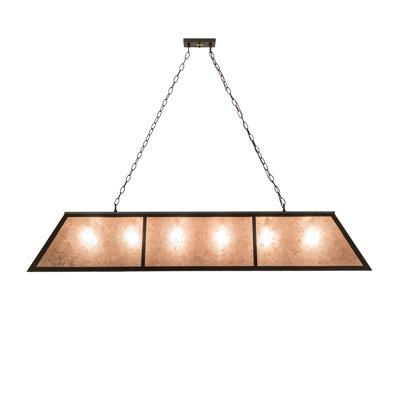 Luminaire suspendu carré / rectangulaire à 6 lumières pour table de billard Ono