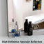 Miroir mural 60 po x 36 po surdimensionné avec cadre argenté