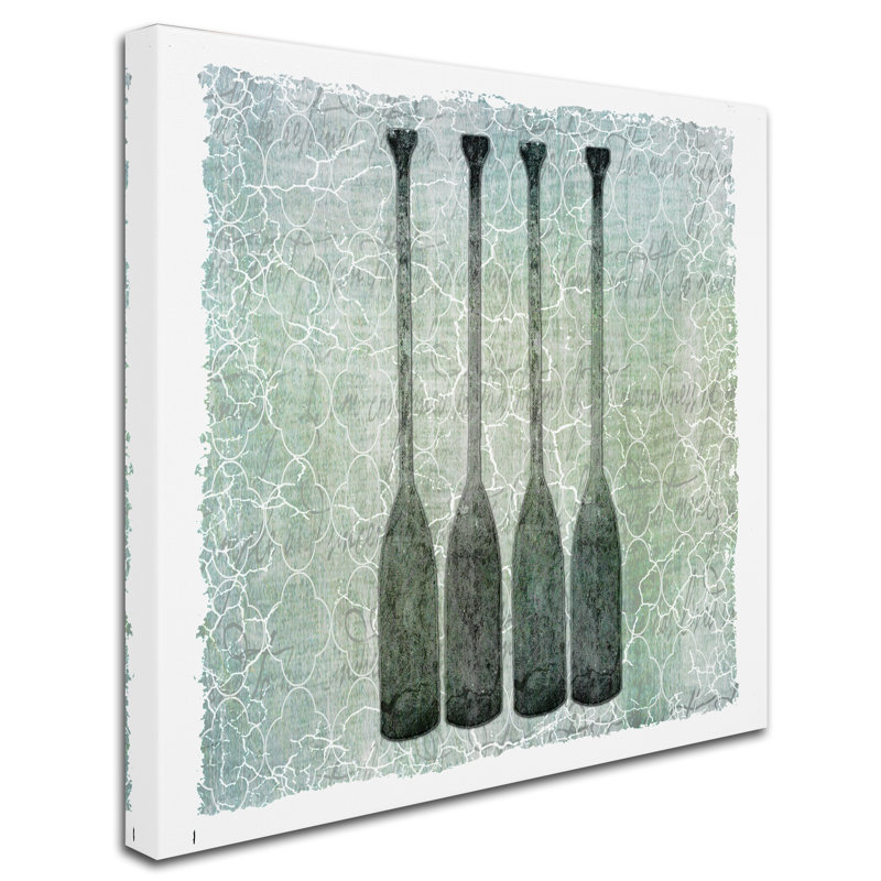 «Life is Better at the Lake Oars», reproduction d'impression sur toile tendue, H 14 po x l 14 po x P 2 po