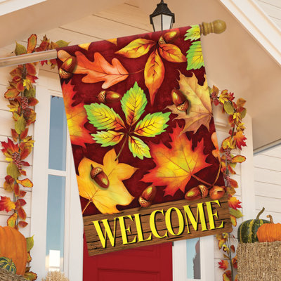 Colourful Fall Foliage House Flag