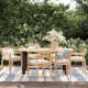 Ivo 78.75'' Rectangular Outdoor Dining Set with Cushions