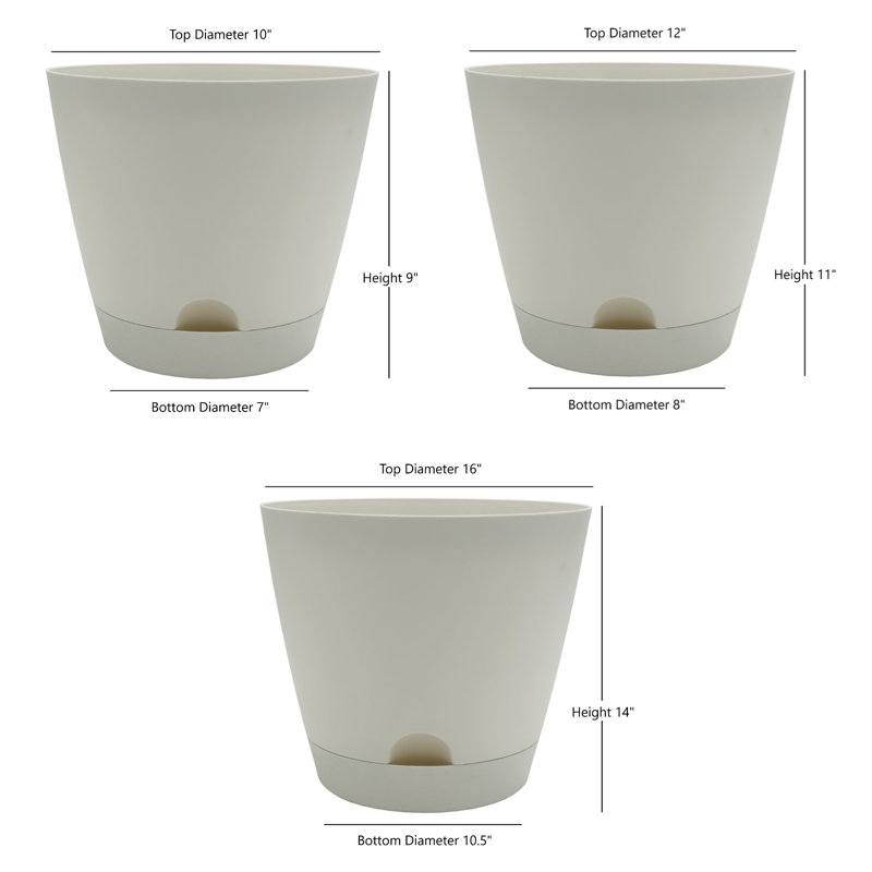 Karonda Pot Planter, White