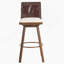 Ensemble de 2 tabourets de bar réglables en hauteur de 24,5 à 33,5 po avec dossier, repose-pieds et revêtement en cuir synthétique pour plus de confort et de style