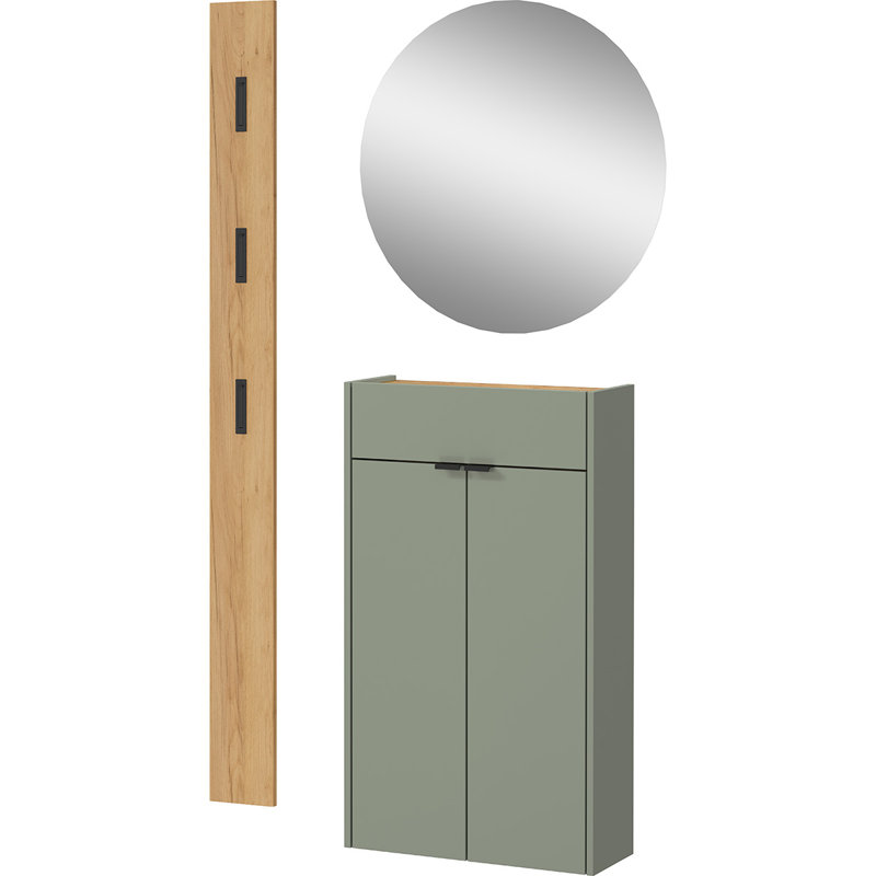 Koudia 12 Pair Shoe Storage Cabinet, Taupe Green