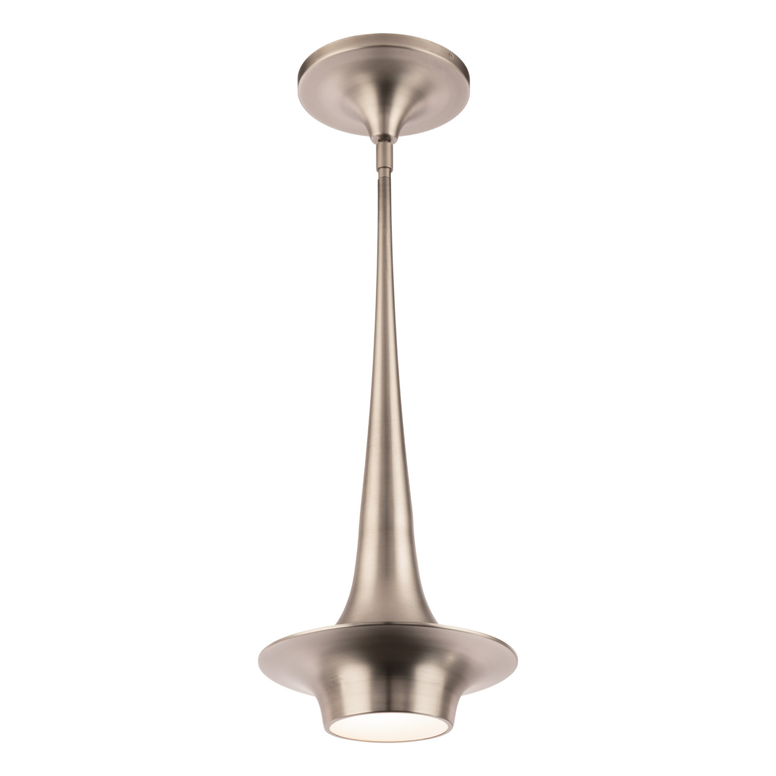 Hugo Single Light Pendant, Brushed Nickel