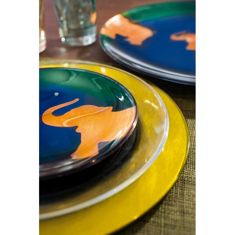 Glass Dinner Plate, Blue