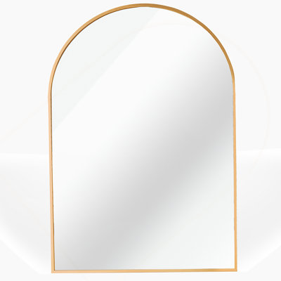 Grand miroir de salle de bain en métal de 24 po x 36 po avec cadre en verre HD et antirouille pour les intérieurs modernes