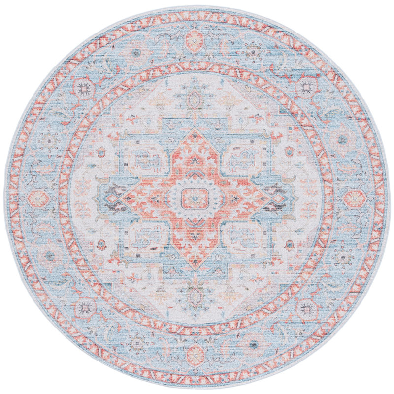 Wealdstone Performance Machine Washable Oriental Rug, Round 6'