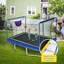 Trampoline de jardin rectangulaire 8 pi x 12 pi avec filet de sécurité
