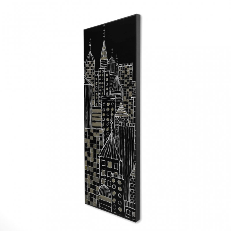 Illustration de tours de ville sur toile