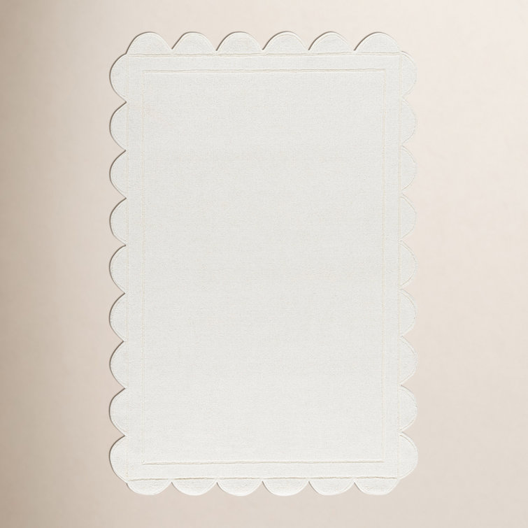 Tapis festonné en laine Harwich