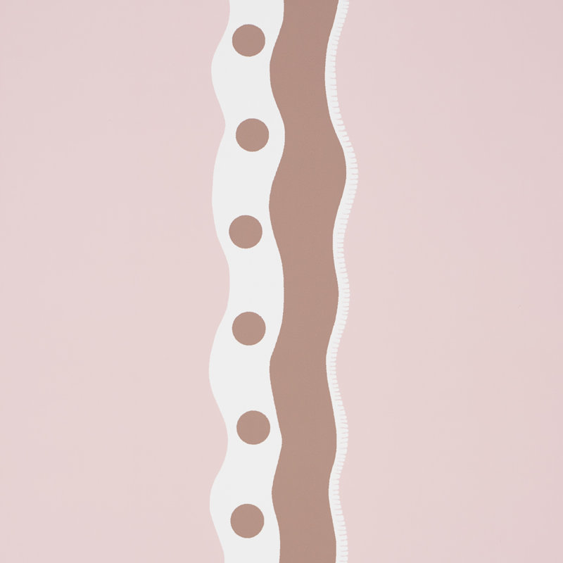 Rousseau Stripe Wallpaper, Cocoa/Blush