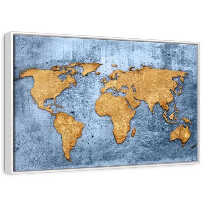 Azure World Luro, 13 po x 9 po, Cadre flottant blanc