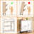 25-Pair White Shoe Storage Cabinet – Two Flip-Down Drawers, Side Cabinet & Hooks