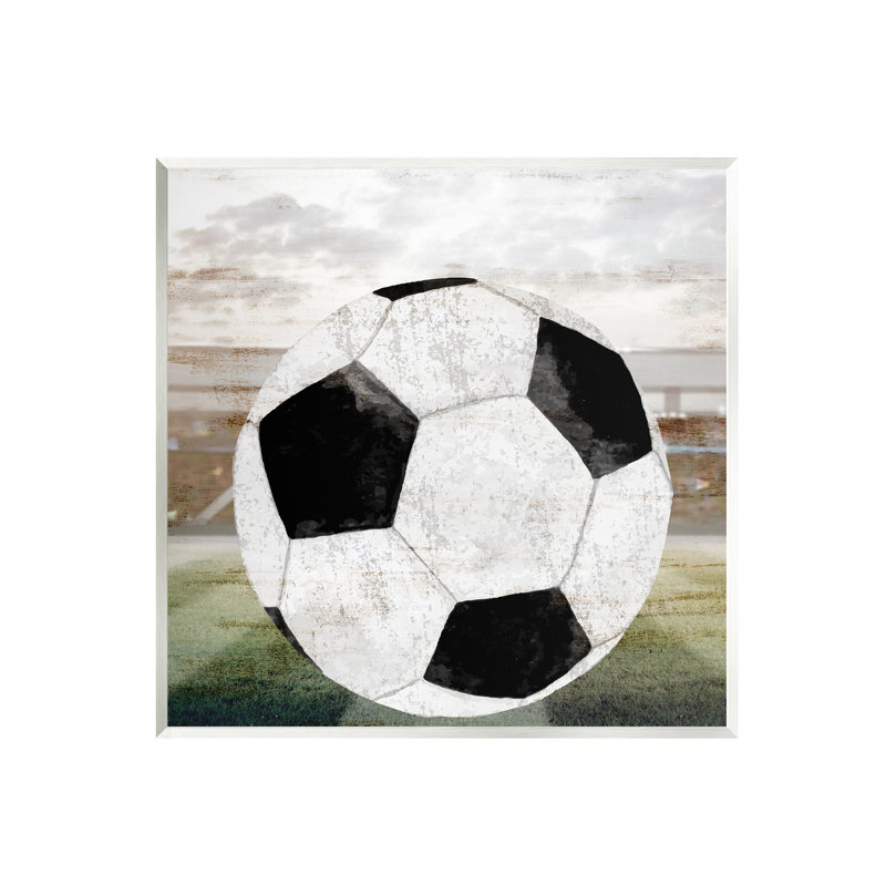 «Rustic Soccer Ball Field On MDF» par Kim Allen, reproduction