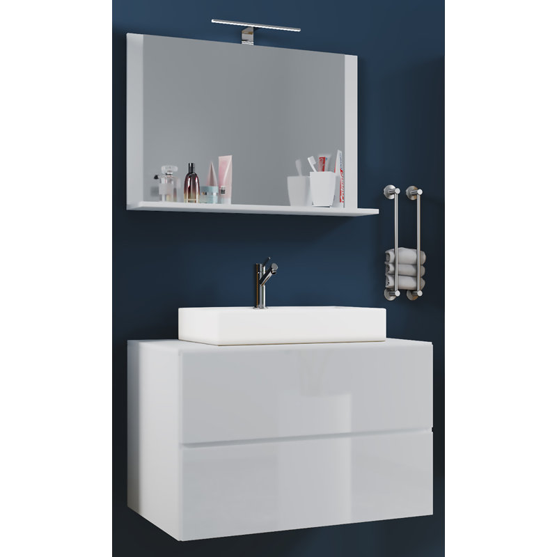 Razwana Bathroom Furniture Suite, White