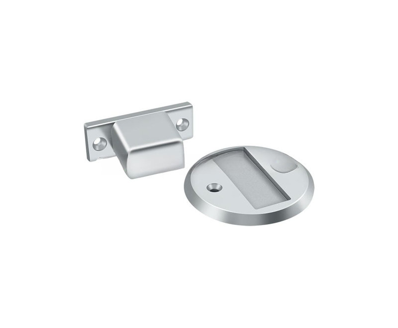 Porte-porte magnétique Deltana MDHF25U26 de 2 1/2 po de diamètre en chrome poli, Chrome poli