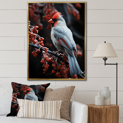Coral Brid In Winter II, reproduction d'art sur toile