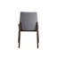 Chaises d'appoint modernes en tissu gris (2) - Finition noyer pour un rembourrage élégant et confortable de 2 chaises d'inspiration scandinave