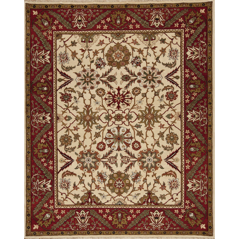 Mahal Hand Knotted Wool Area Rug, Rectangle 12' x 18'
