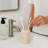 Beige Marble Fluted Collection Toothbrush Holder