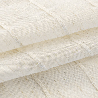 Linen Blend Wavy Stripe Shower Curtain