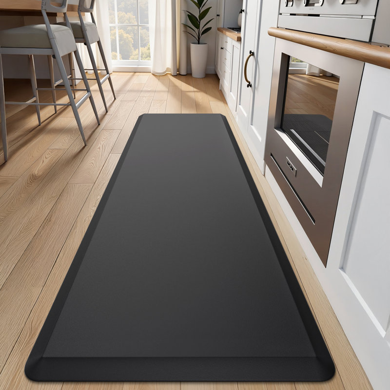 Tapis de cuisine antidérapant, Tapis de couloir 17 po x 60 po, Noir