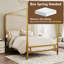 Structure de lit, lit à baldaquin avec tête de lit tapissier haute, structure en métal pour les chambres à coucher-133003771