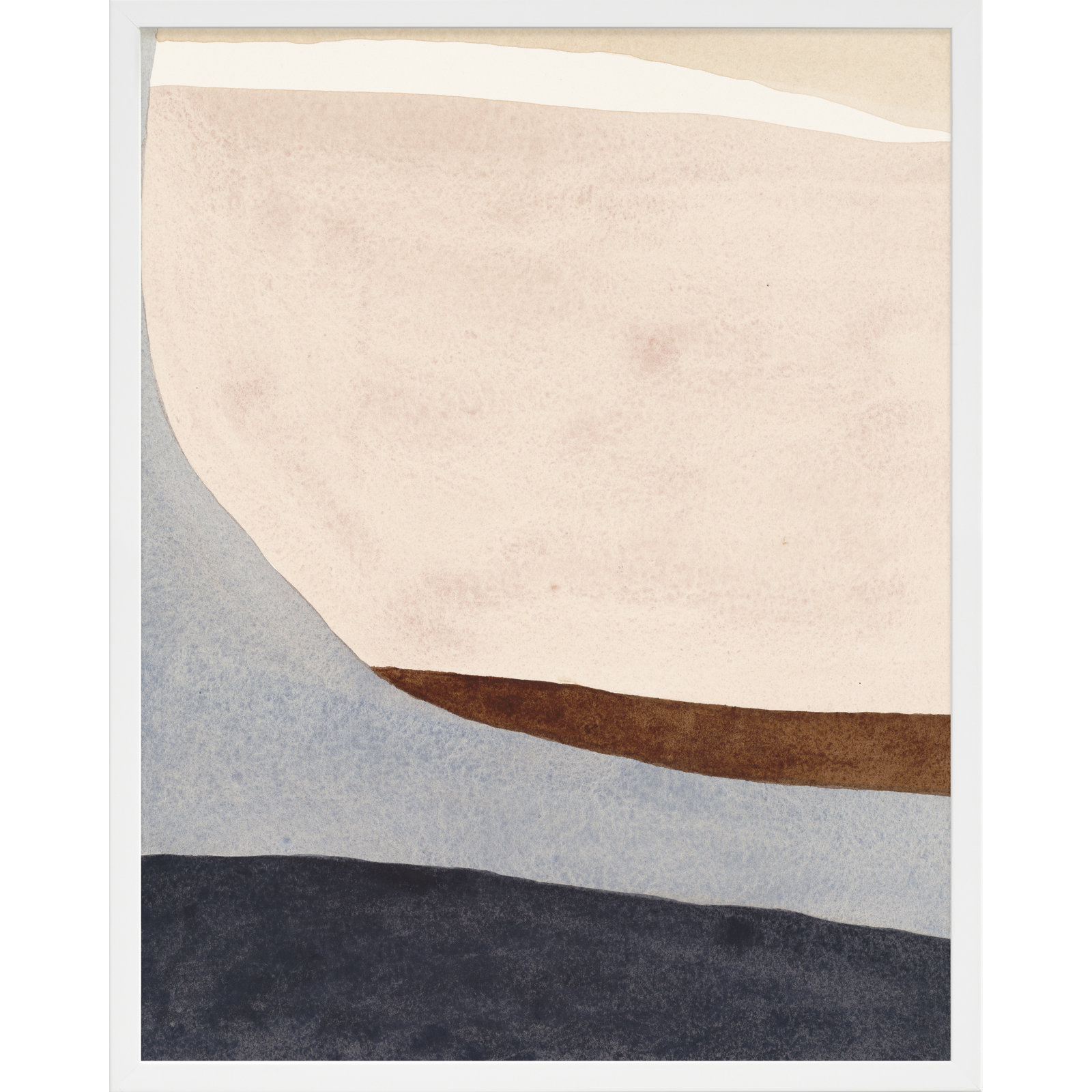 Divided By Blue 2 by Julia Balfour, 38" H x 30" W x 1.25" D, White Framed