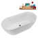 67" Streamline Soaking Freestanding Tub and Tray With Internal Drain