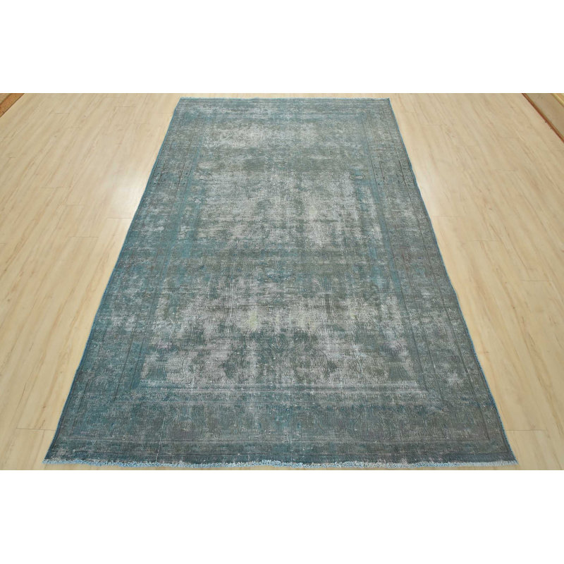 Tapis rectangulaire en laine de conception unique 6 pi 1 po x 9 pi 2 po Inayaah