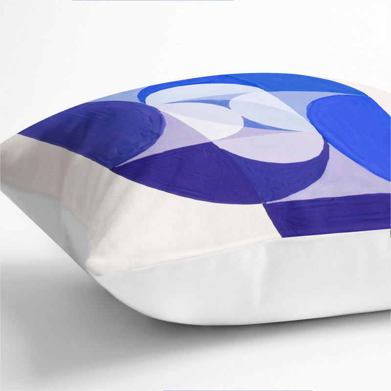 Key Blue Scatter Cushion with Filling, 40cm H x 40cm W x 15cm D, White