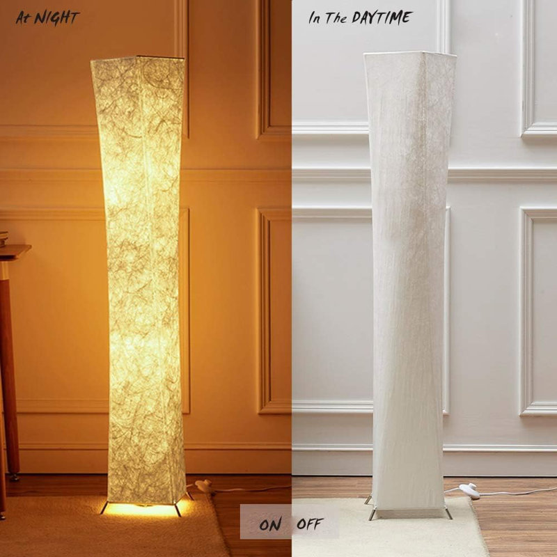 Lampe sur pied intelligente avec Alexa et Music Sync - Lampe sur pied à changement de couleur RVB + CCT avec télécommande, 16 millions de couleurs et 3600LM pour le salon de la chambre à coucher, lampe d'angle moderne à DEL