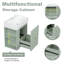  Meuble-lavabo mural 20 po avec lavabo, armoire flottante en MDF avec tiroir et tablette latérale, vert-1870758964