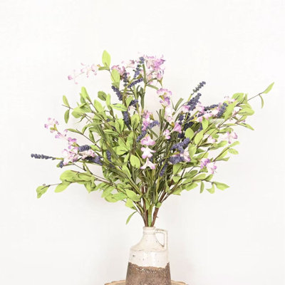 Arrangement floral de baies de fleurs sauvages artificielles 24 po 24 po pour remplissage de vase, bouquet de fleurs à longue tige de verdure de style campagnard pour fête de mariage