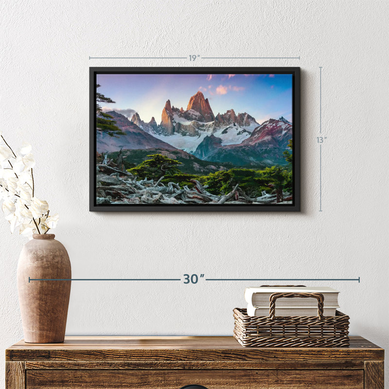 Impression sur toile Fitz Roy Snowy Pantops, H 13 po x l 19 po