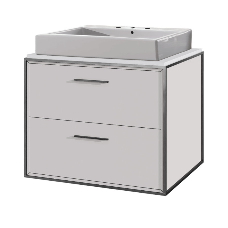 Aquaplane 22'' L Bathroom Sink, 3 Hole - 8" Centers