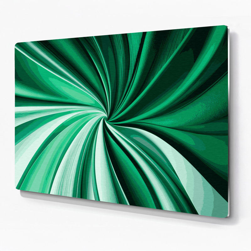 Art mural en métal dégradé abstrait vert 33, H 11 po x l 14 po