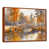 Toile avec cadre flottant brun