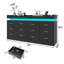 Commode 12 tiroirs l 70 po avec station de charge et lumières DEL-1437029182