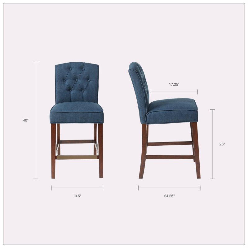 Tabouret de comptoir Callister 26, Bleu